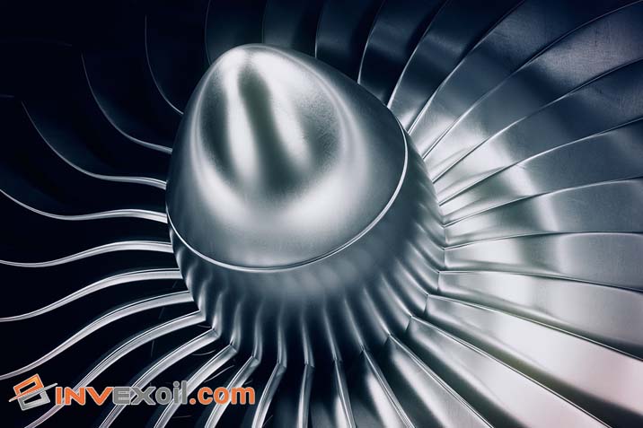 How does a turbine engine work? close-up to a turbin